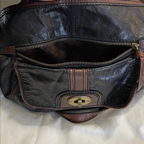 Fossil |Heritage |"Long Live Vintage"|Two-Tone | Leather |Crossbody/Shoulder Bag - Picture 10 of 16